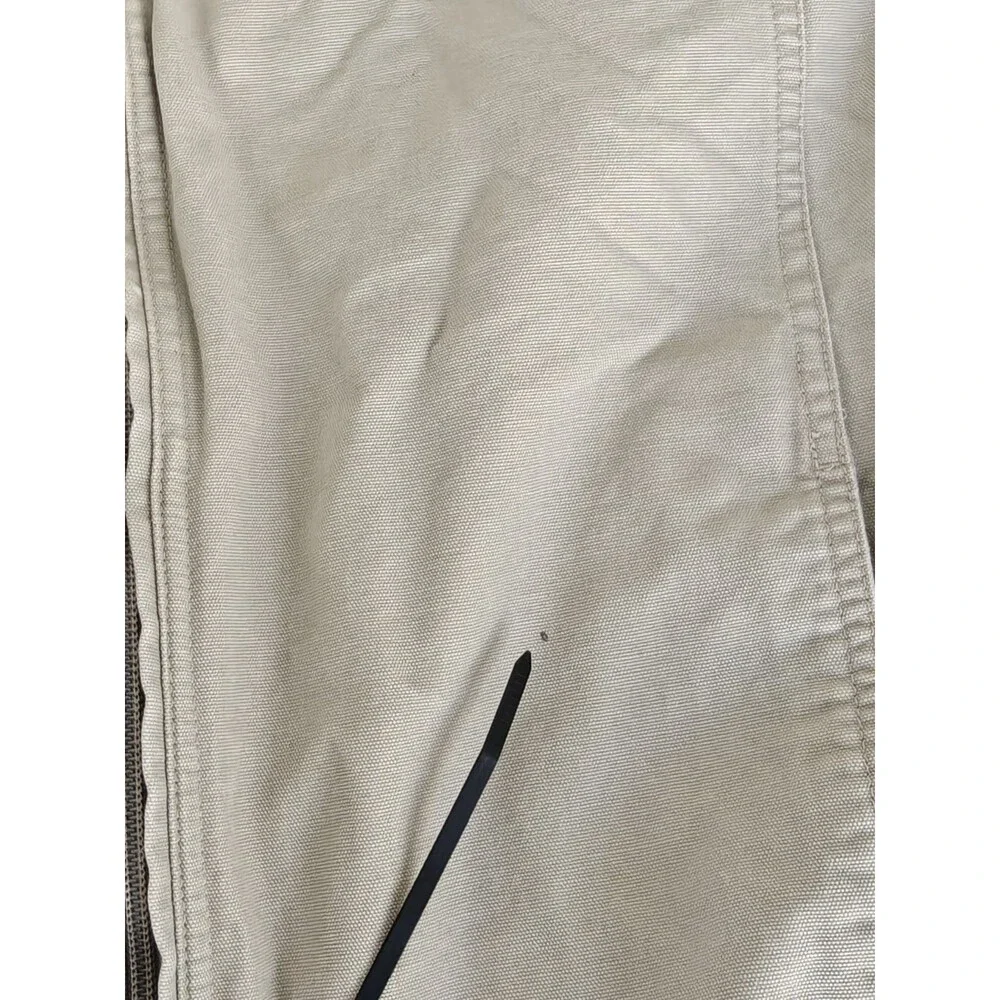 Columbia Mens Large Full Zip Jacket Beige Outdoor Hiking Lightweight Coat L